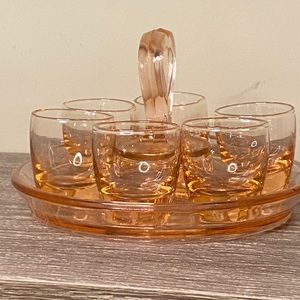 Pink depressions shot glasses